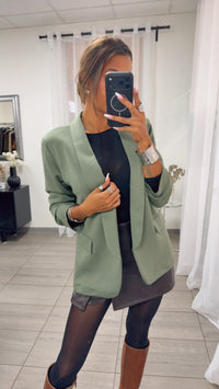 GERAFFTE ÄRMEL Blazer / soft khaki Art. 16192