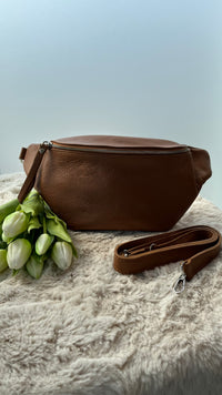 Leder Crossbody - Tasche / caramel Art. 14499
