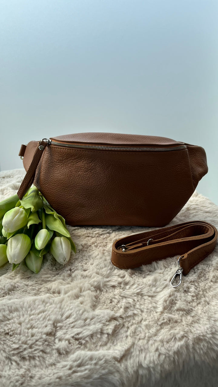 Leder Crossbody - Tasche / caramel Art. 14499