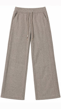 Hose mit Fischgrätenmuster " JF878 ", Fleece gefüttert / light taupe - weiss Art. 16571