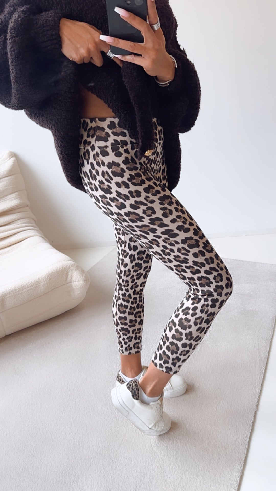 dickere Leo Leggings / beige - braun - schwarz Art. 7645