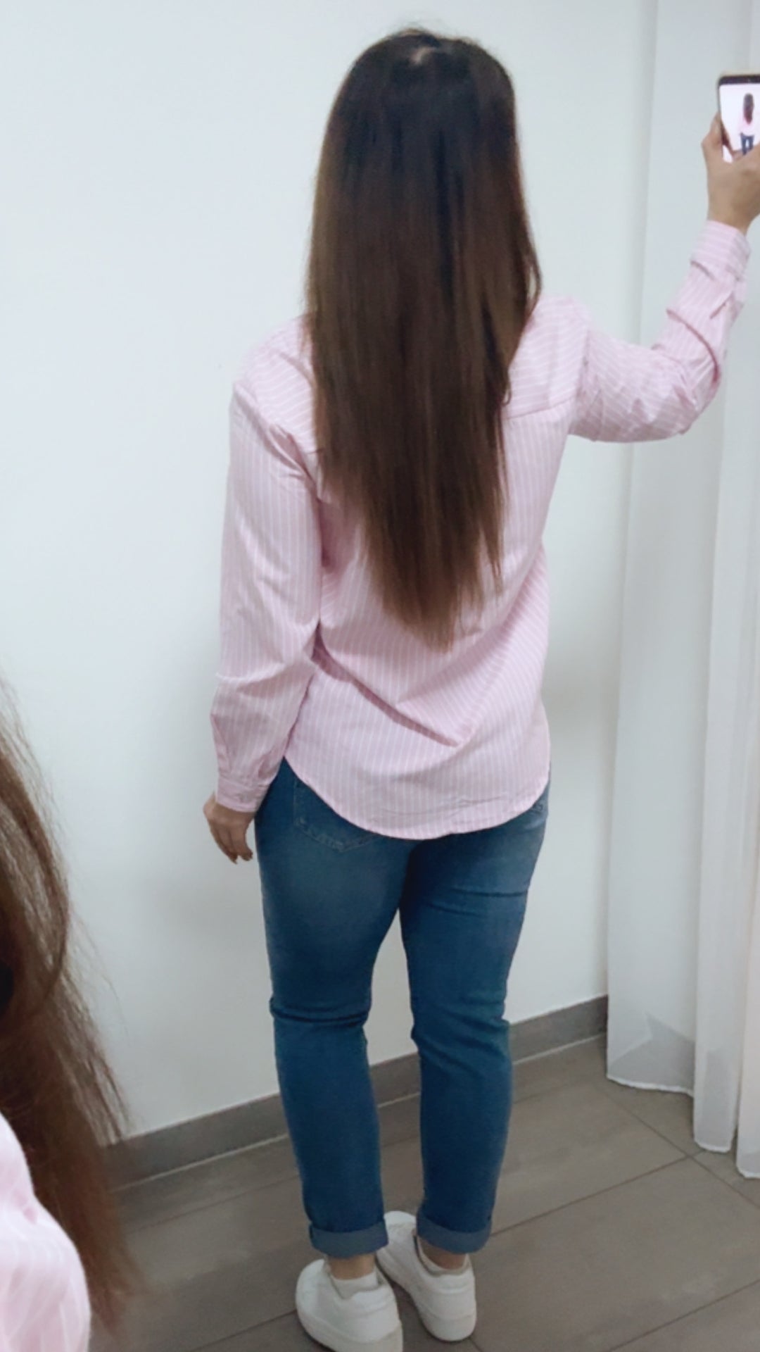 HERZ gestreifte Bluse / rosa - weiss Art. 14021