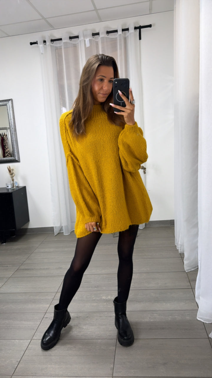Ultra Oversize Kuschel - Pullover / senf gelb Art. 16321