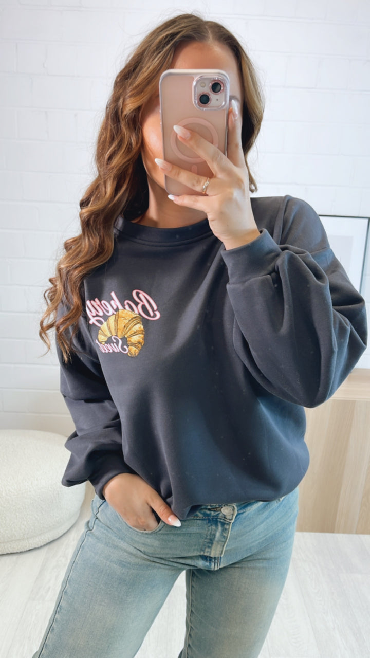 Pullover " Bakery " / anthrazit  Art. 9587