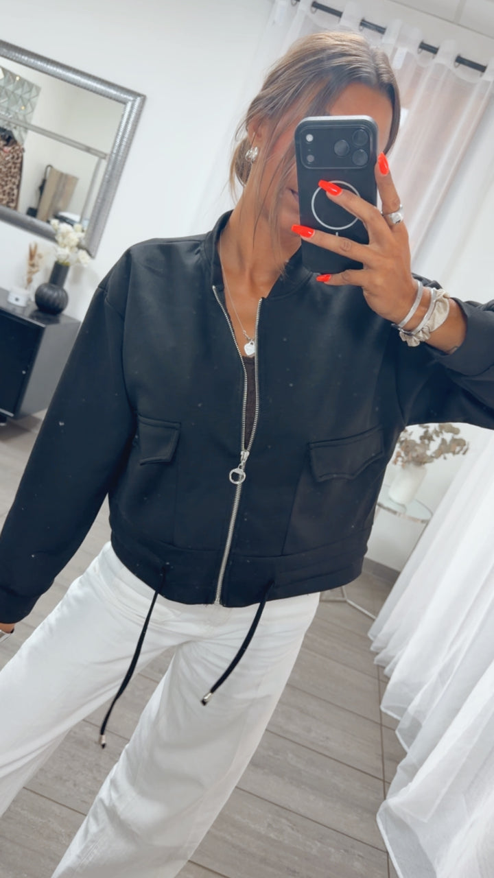 Casual Jacke mit Taschen / schwarz Art. 16162