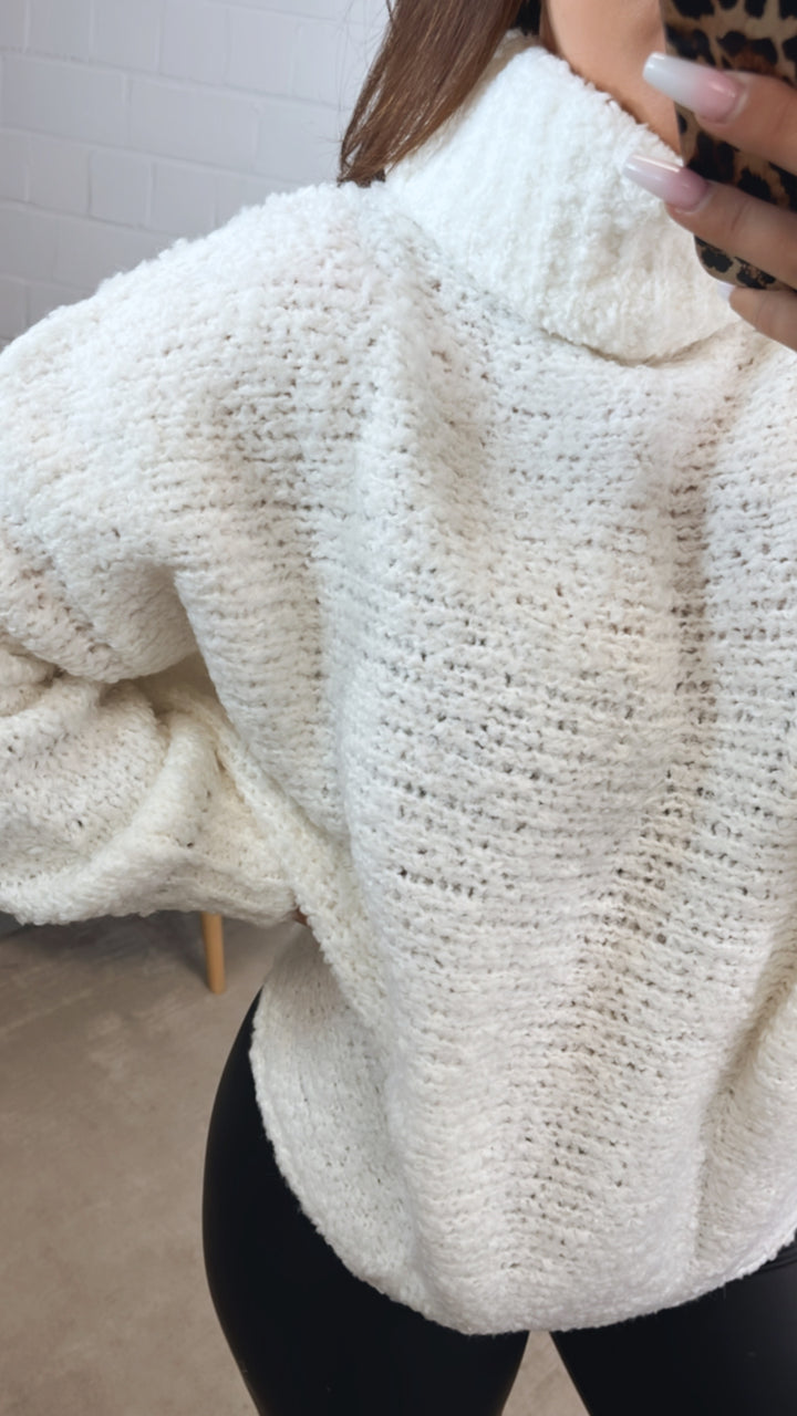 TEDDY Pullover mit Rollkragen / weiss Art. 5220
