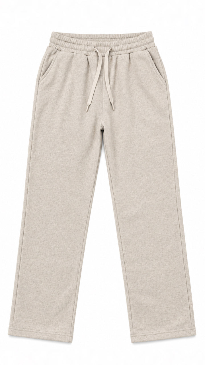 melierte Stoff Hose " JH-670 ", Fleece gefüttert / creme - beige Art. 16593