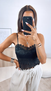 Spitzen Top / Bustier / schwarz Art. 0711