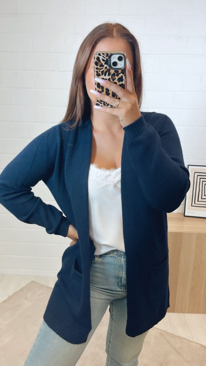 Leichter, dünner Cardigan / dunkel blau Art.12290