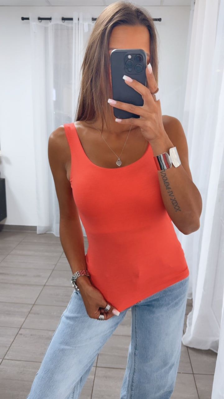 Basic Top Viskose / koralle Art.14872