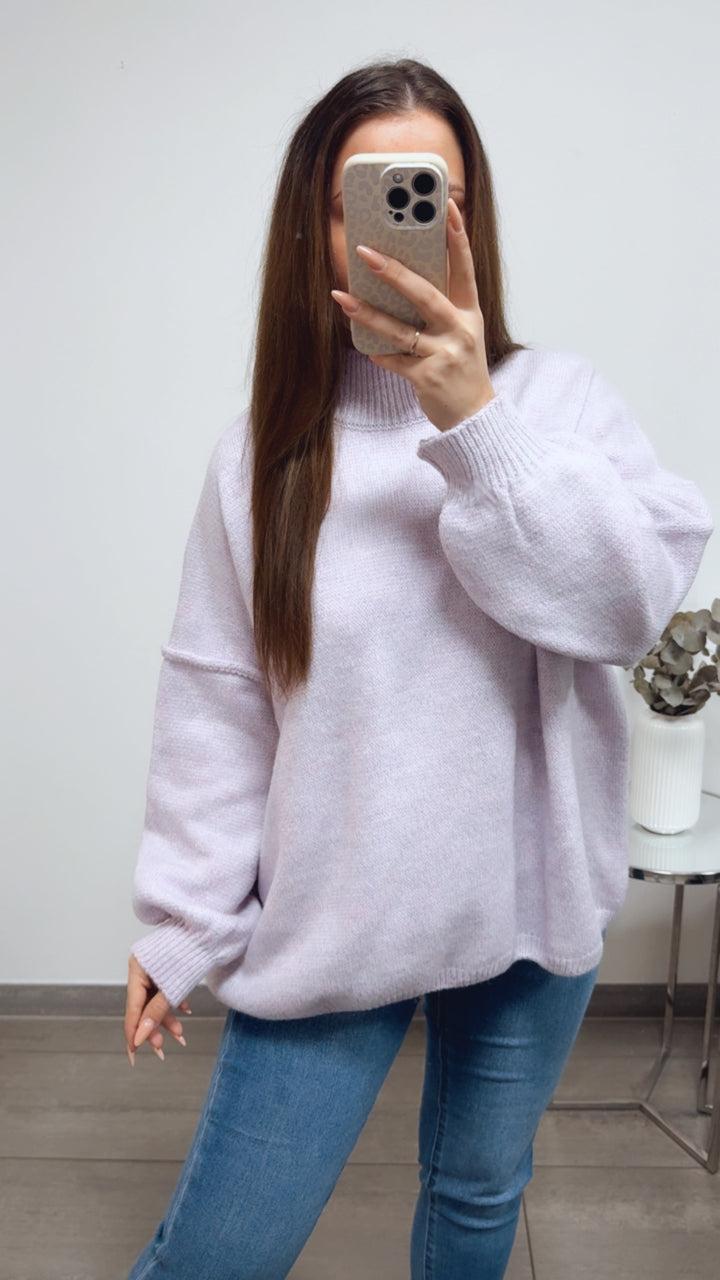 wollfreier Oversize Pullover / soft Flieder Art. 13770