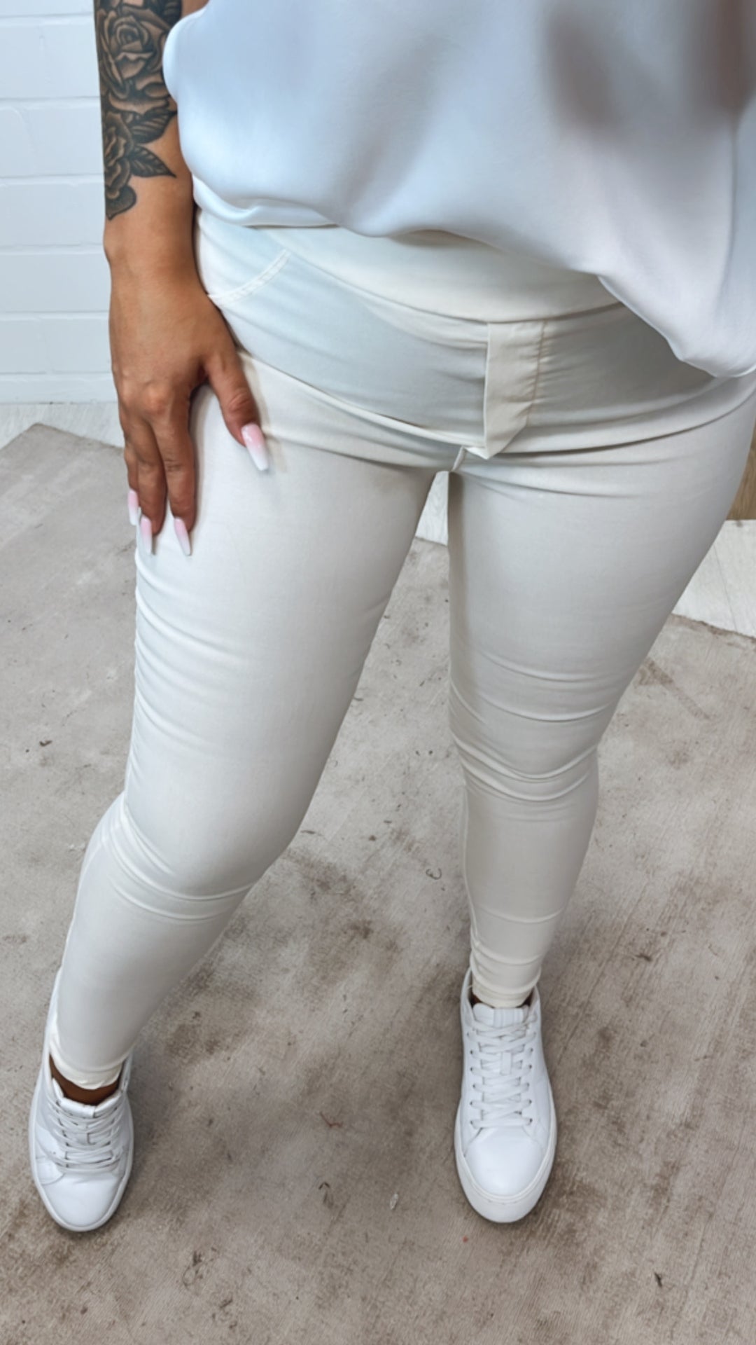 JEGGINGS Hose / creme beige Art. 11251