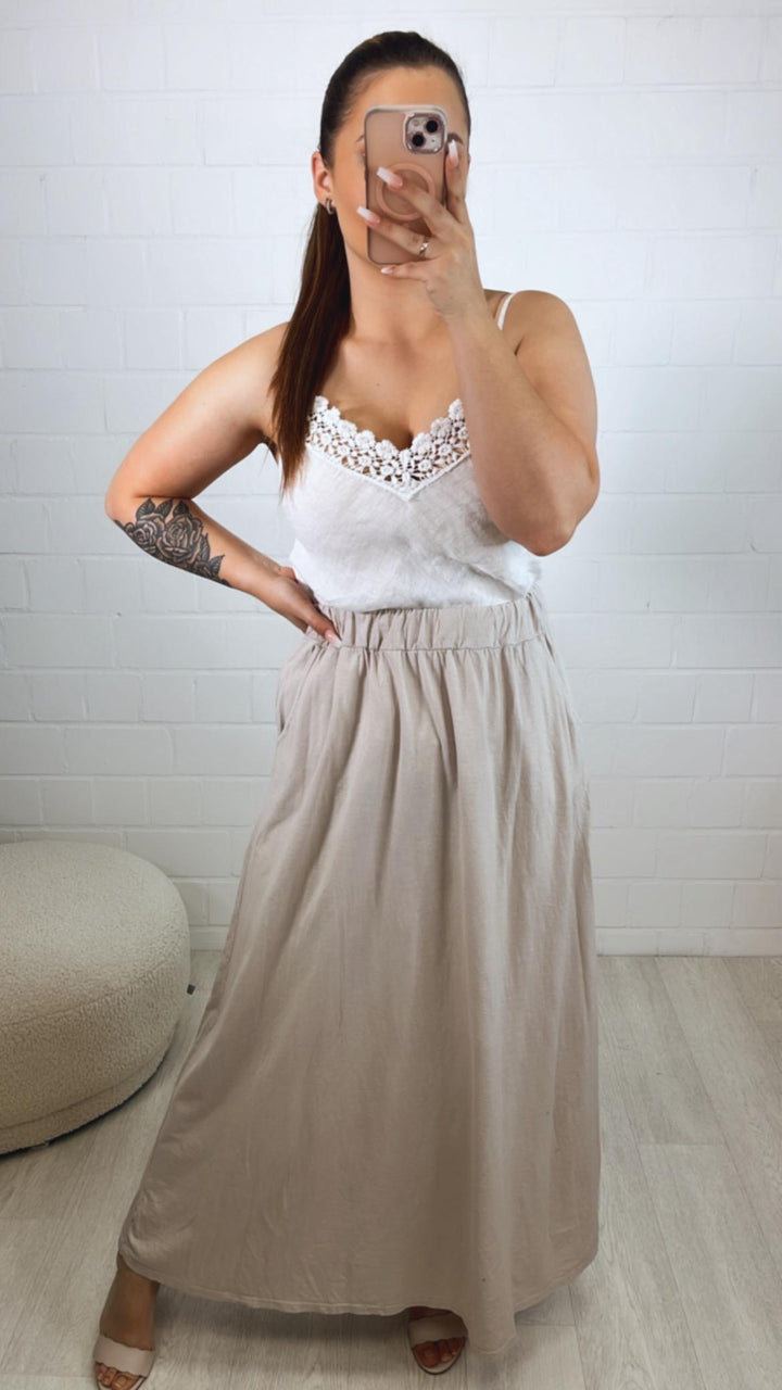 (Maxi-) Stoff Rock / beige Art. 10187
