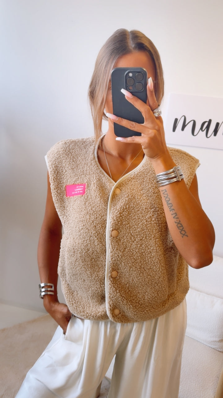 TEDDY Weste " Dress for Yourself " / beige Art. 12474