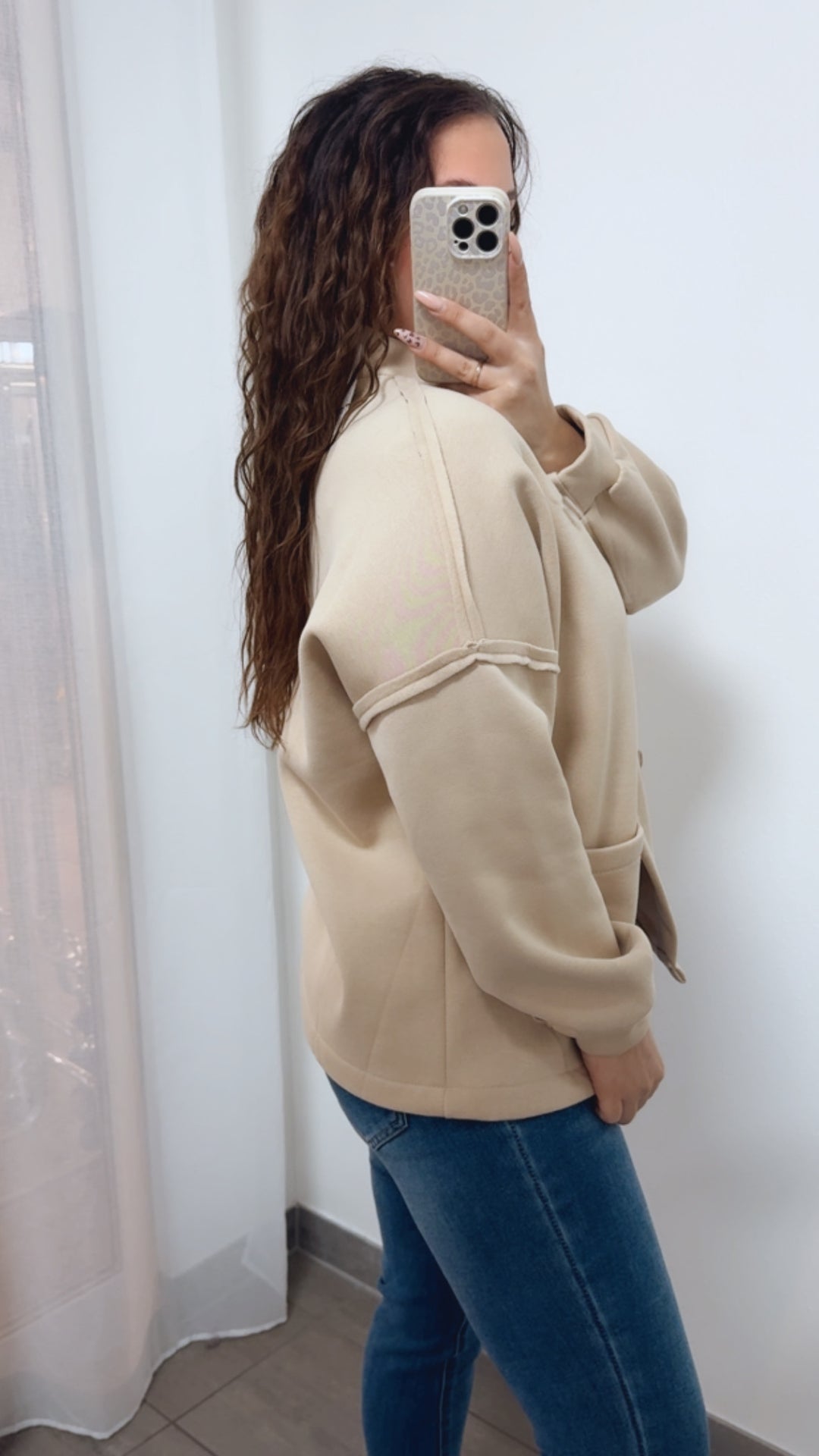 Jacke mit goldenen Knöpfen / creme beige Art. 14098