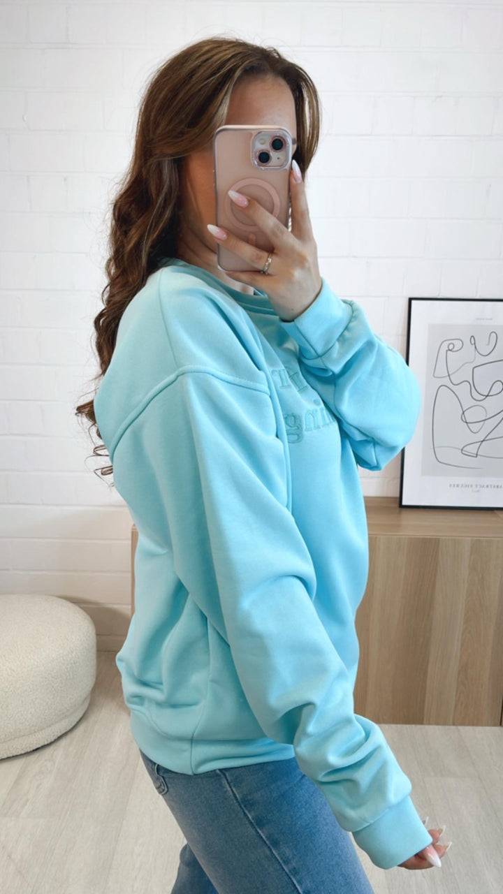Pulli " peace before everything " / aqua Art. 9394