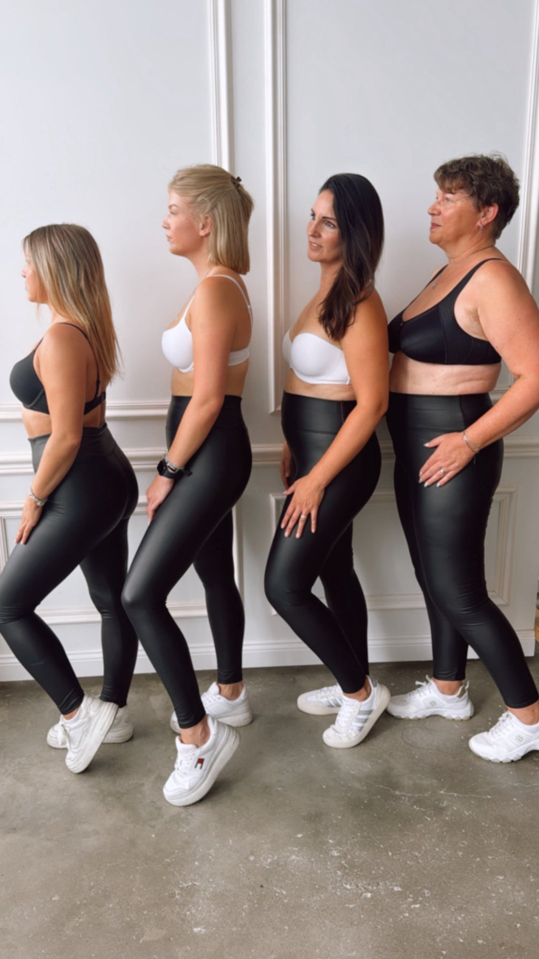 Lederlook Leggings schwarz Art. a043