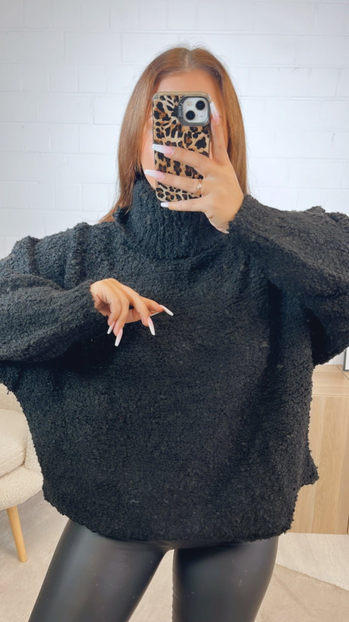 TEDDY Pullover mit Rollkragen / schwarz Art. 12458