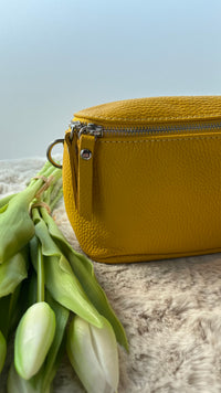 ECHTLEDER Cross Over Nugget Tasche / gelb Art. 14497