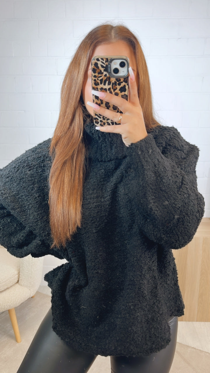 TEDDY Pullover mit Rollkragen / schwarz Art. 12458