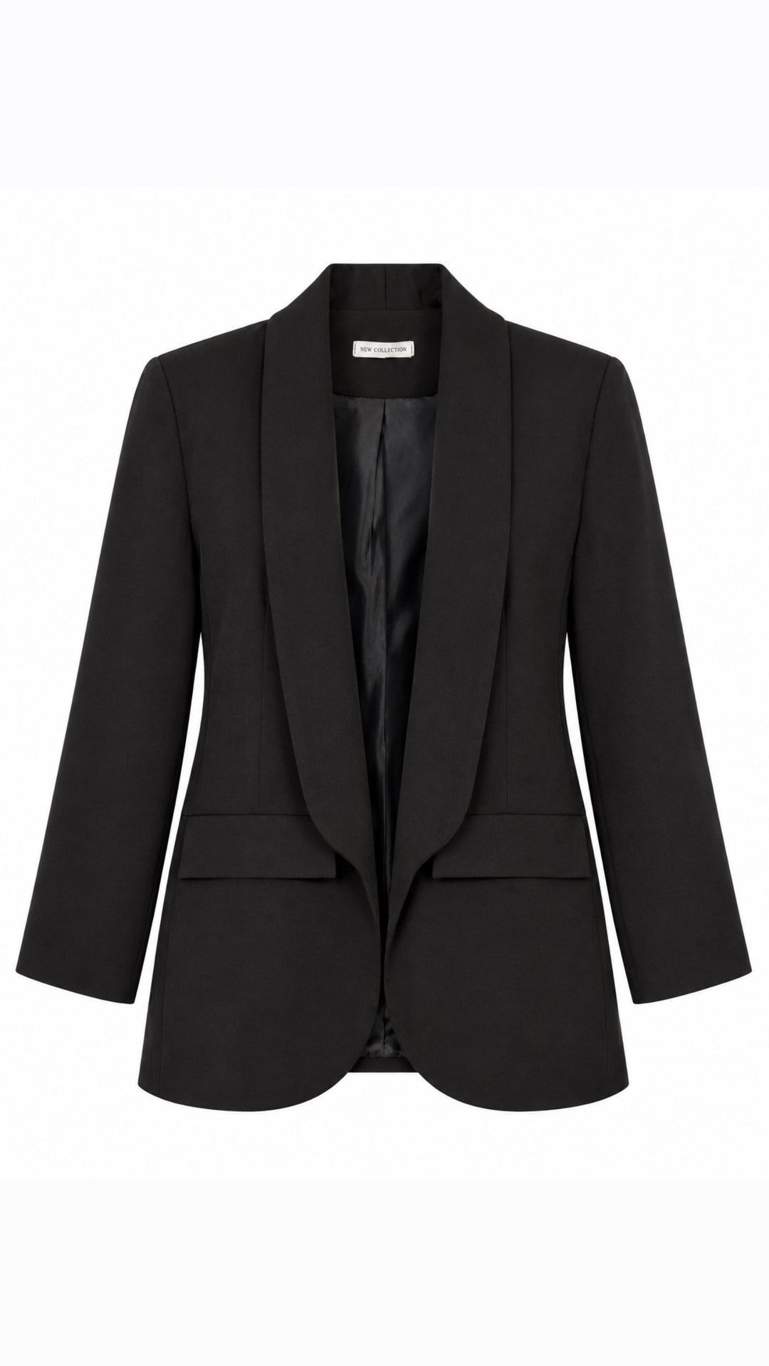 CURVYweiter Basic Blazer / schwarz Art. 16713