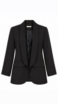 CURVYweiter Basic Blazer / schwarz Art. 16713