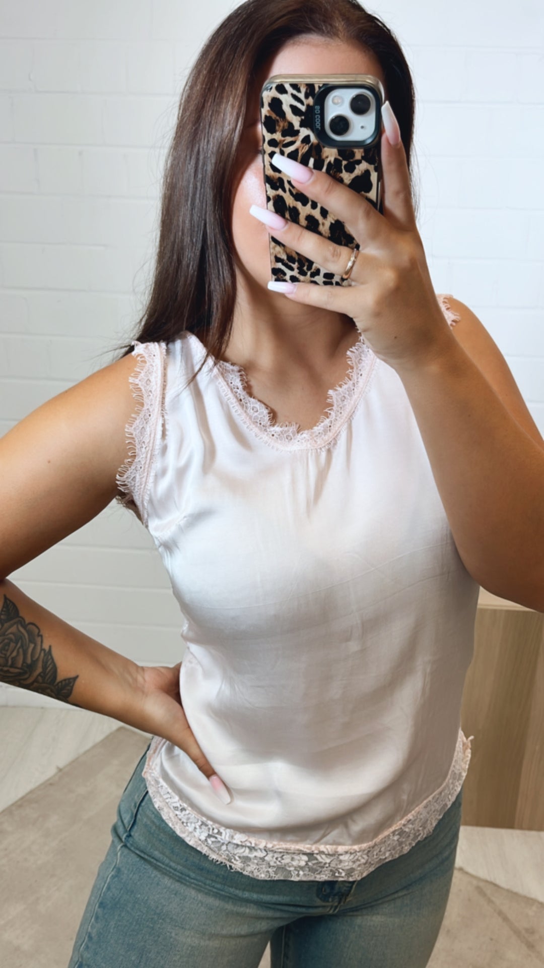 SPITZEN Top im Viskose - Seiden Mix / rosa Art. 11237