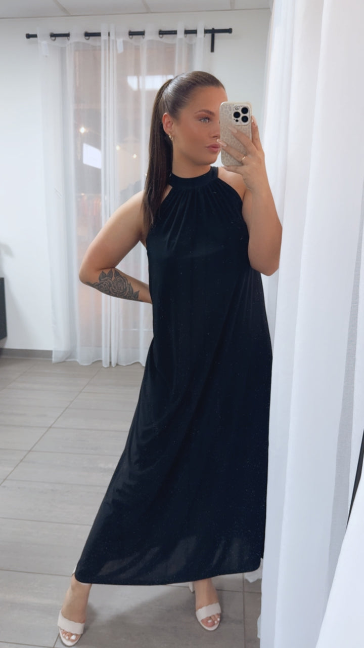 LANGES Fließendes Kleid / schwarz Art.14867