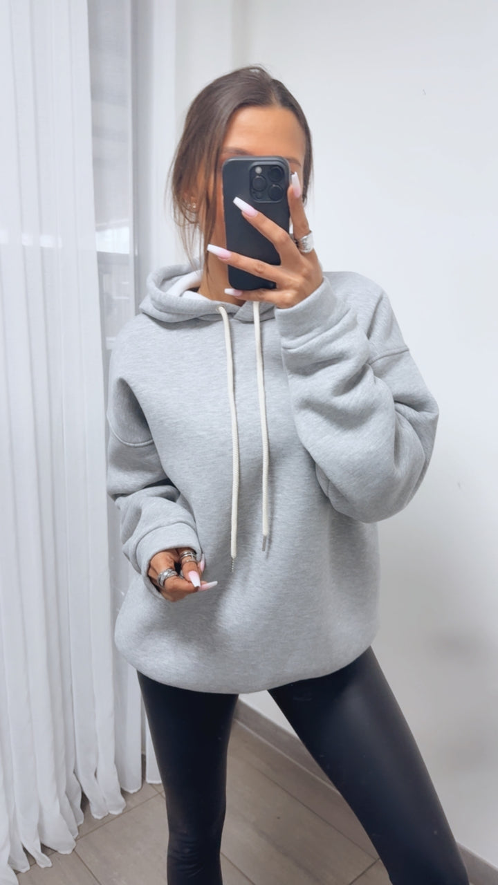 Original mamell Hoodie / meliert hell grau Art. 13366