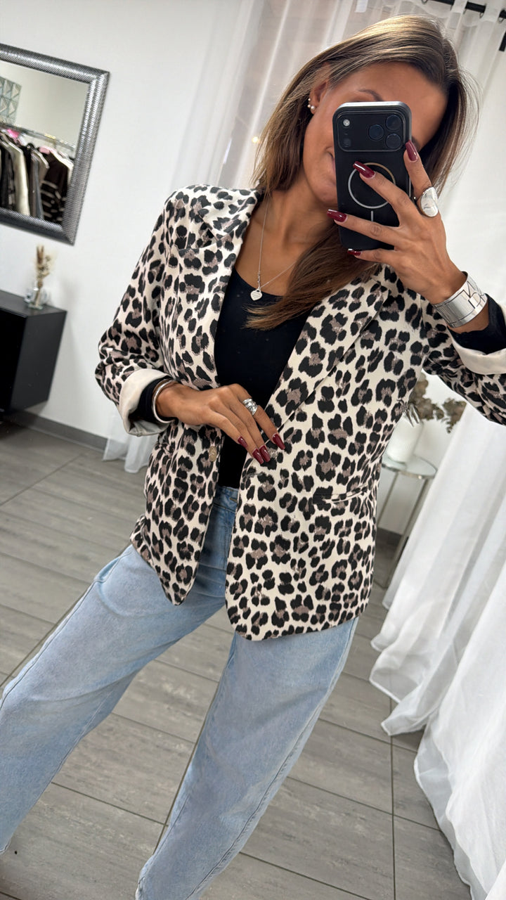 Leo Blazer/ creme  - Schwarz / Art. 16446