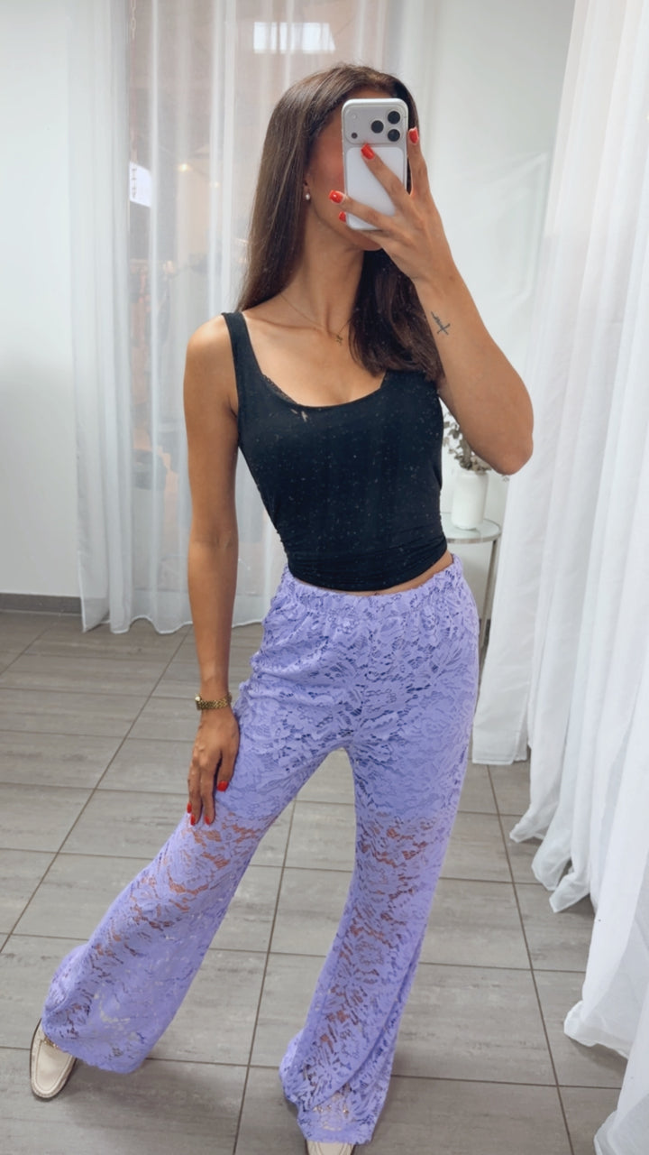 Spitzen Hose " Elegance " / lila Art. 15550