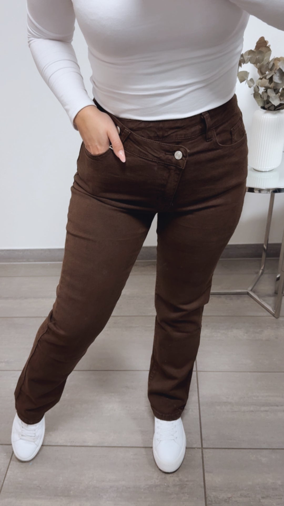 STRAIGHT LEG Jeans Hose " 78271-9 " / schoko braun Art. 13540