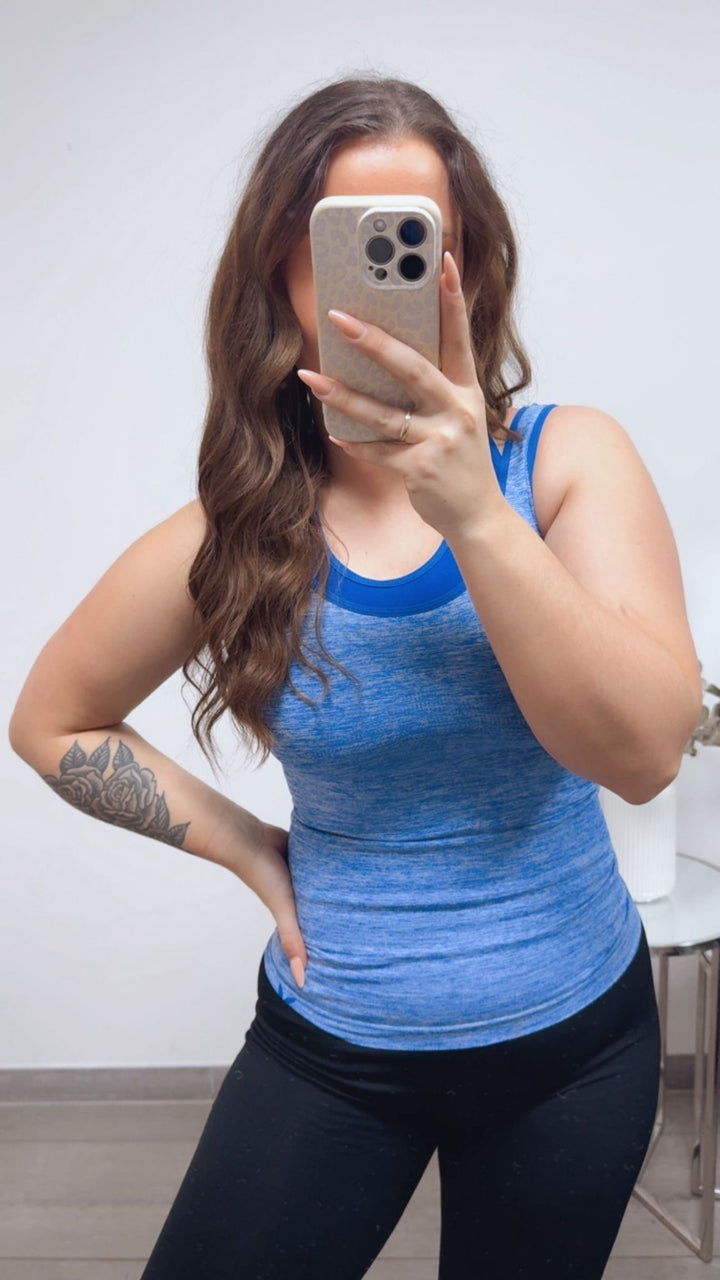 Gym Top / royal blau meliert Art. 13750