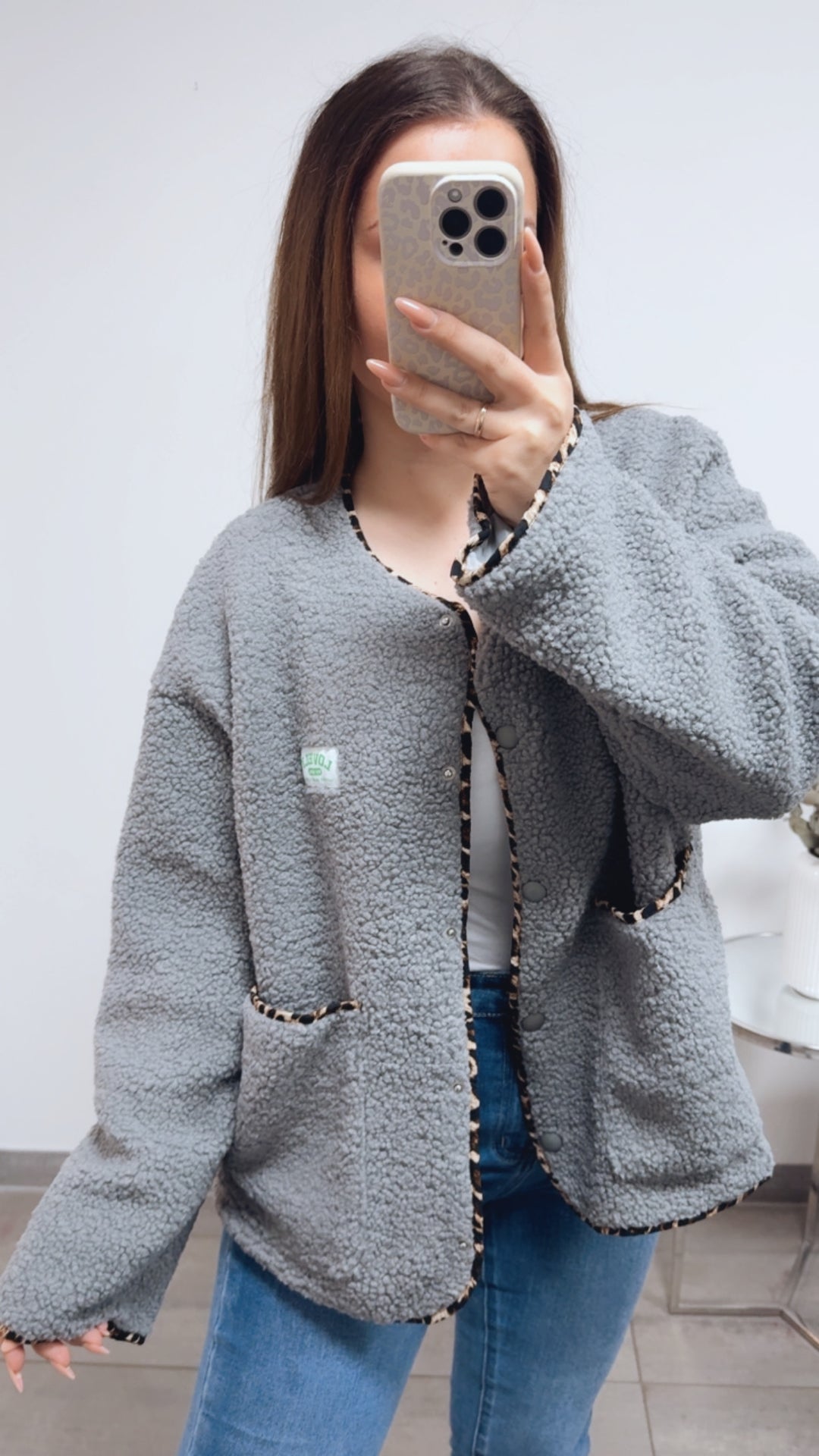 TEDDY Jacke " Lovely " / grau Art. 13823