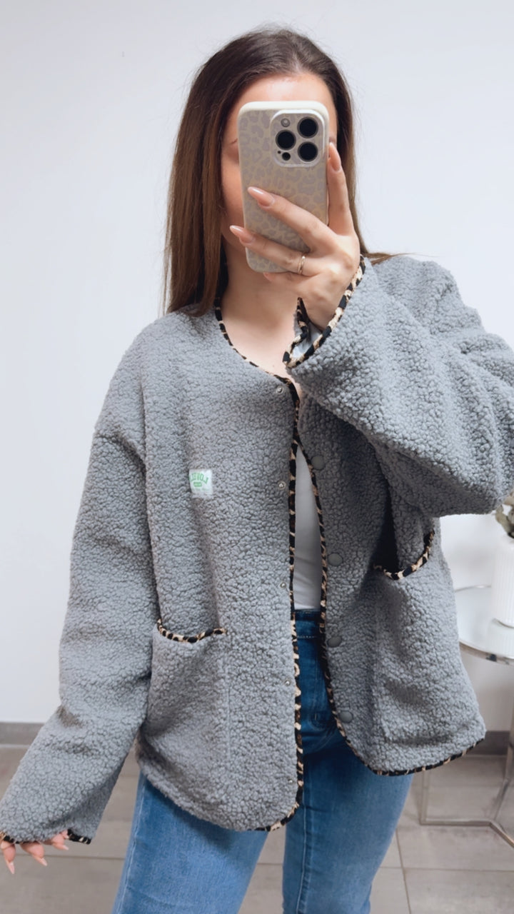 TEDDY Jacke " Lovely " / grau Art. 13823