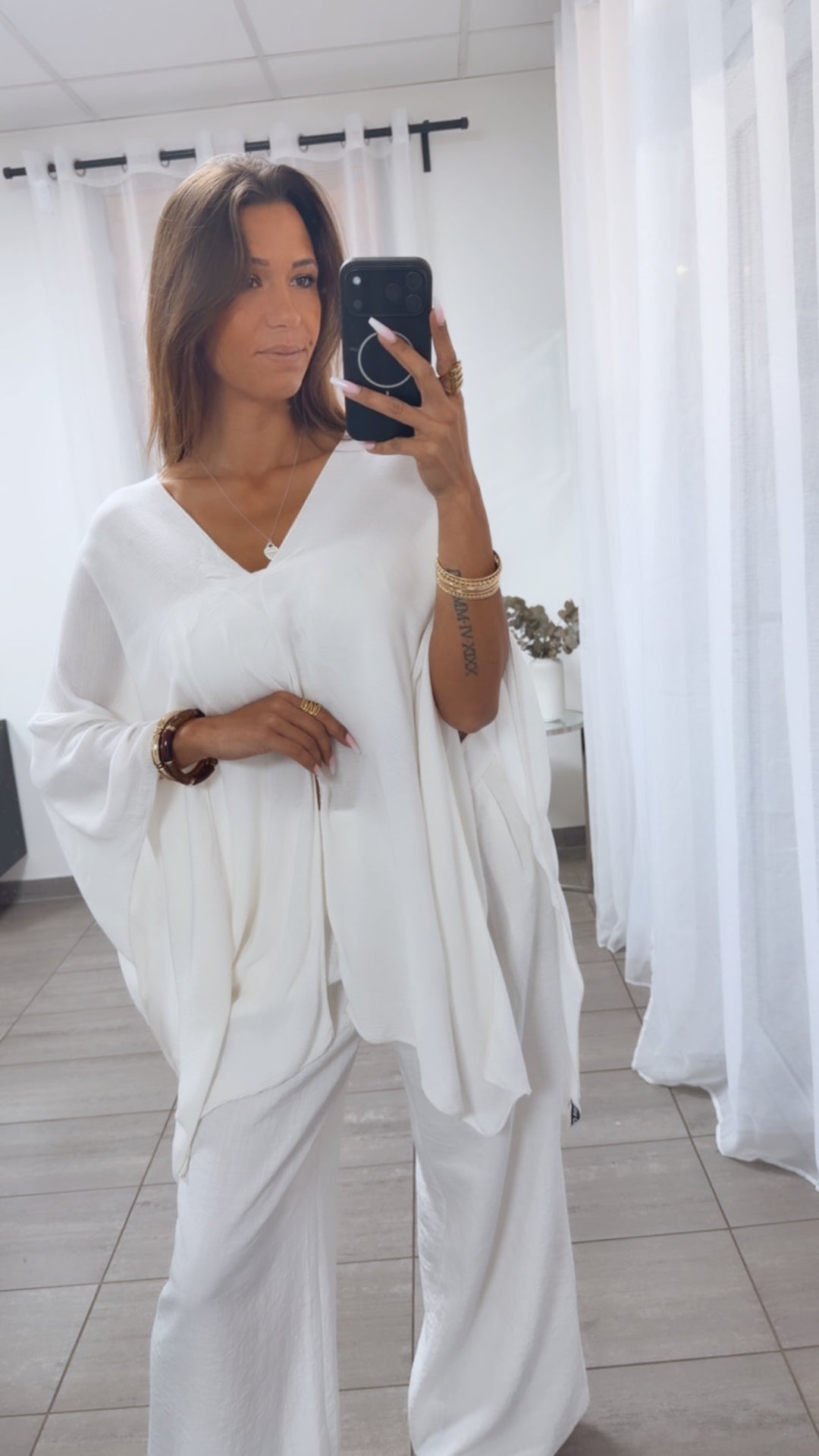 Multi Style Krepp Oberteil mit Bandeau Top / weiß  Art.