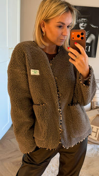 TEDDY Jacke " Lovely " / taupe Art. 13800