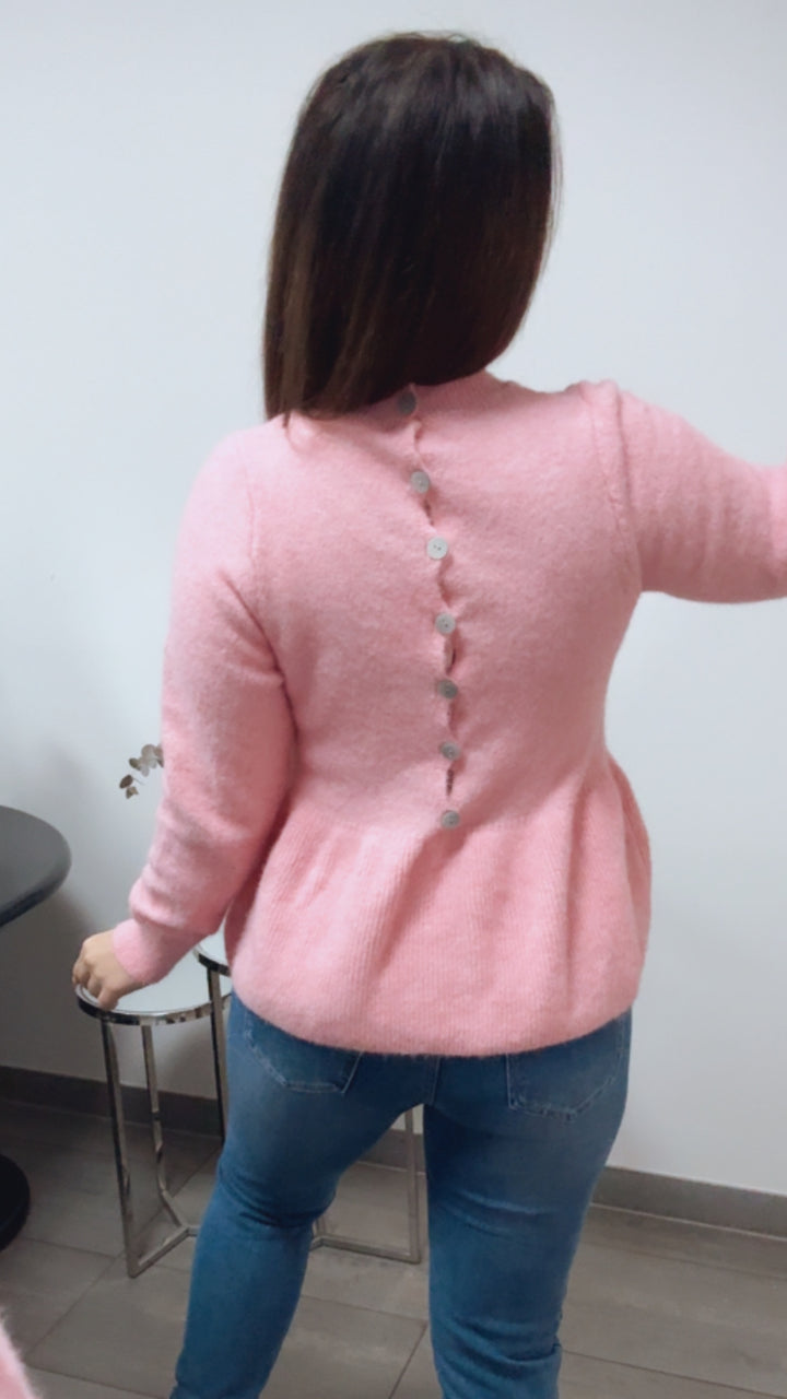 Pullover mit Schößchen / soft pink Art. 13806