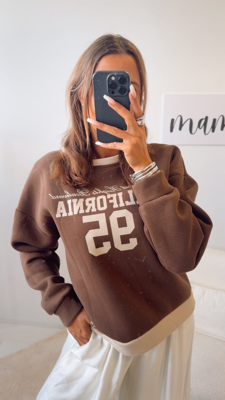 Pullover "California " / braun - creme Art. 12491