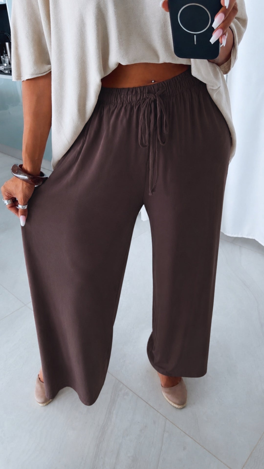 Softe Stoff Hose / braun Art. 16042