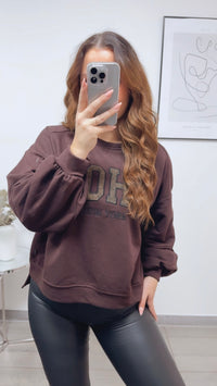 Sweater " SOHO " / dunkel braun Art. 13158