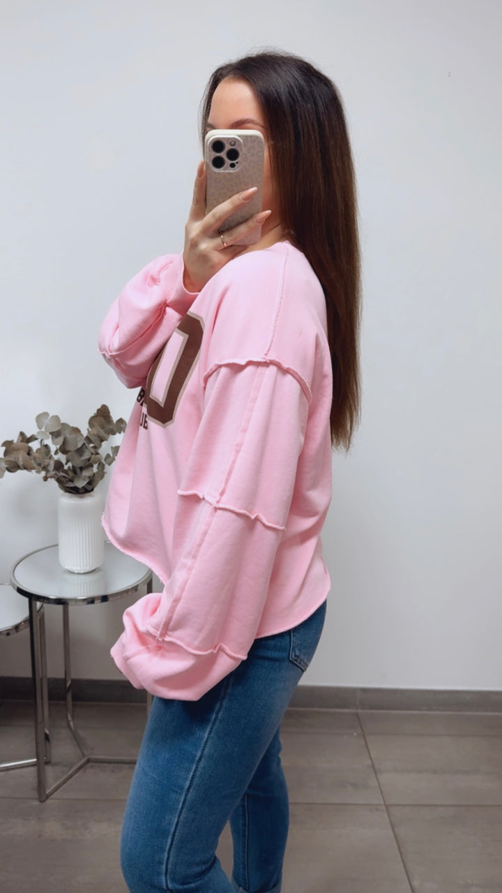 Sweater " Believe Club ", used Elemente / soft pink Art. 13834