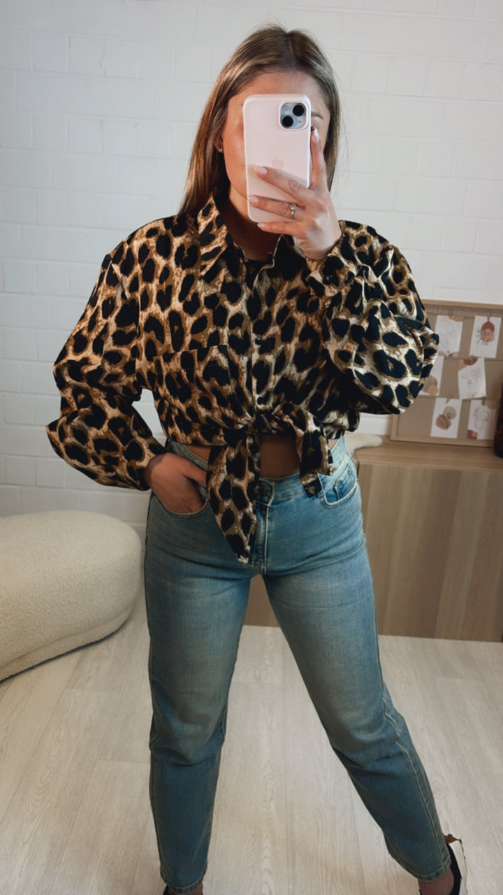 LEO Bluse mit Kragen / kräftiges Leo HELL Art. 9085