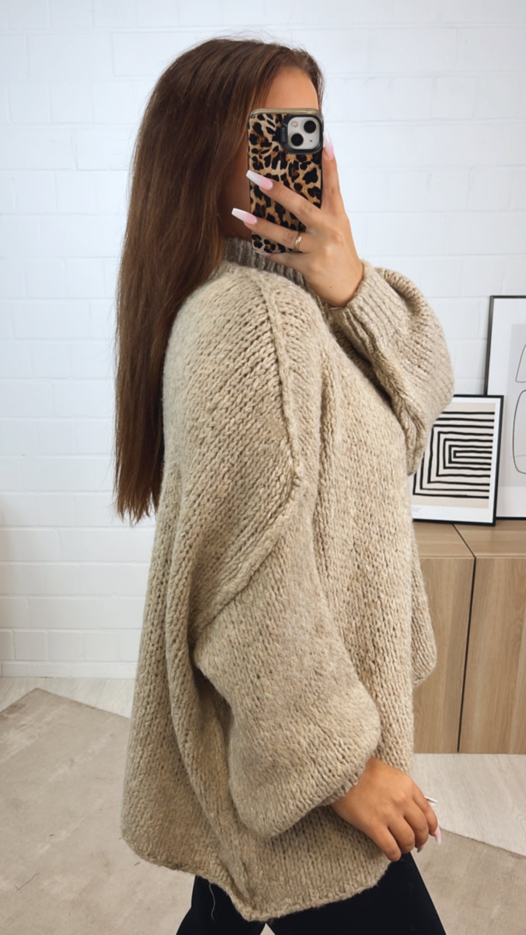 PERLMUTT KNÖPFE Kuschel Cardigan / beige Art. 12362