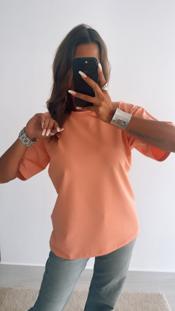 UNISEX schlichtes T-shirt / soft apricot Art. 10907