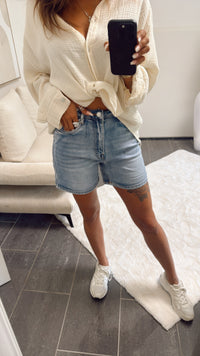 schlichte Jeans Shorts " 7913" / mittlere Waschung Art. 10990