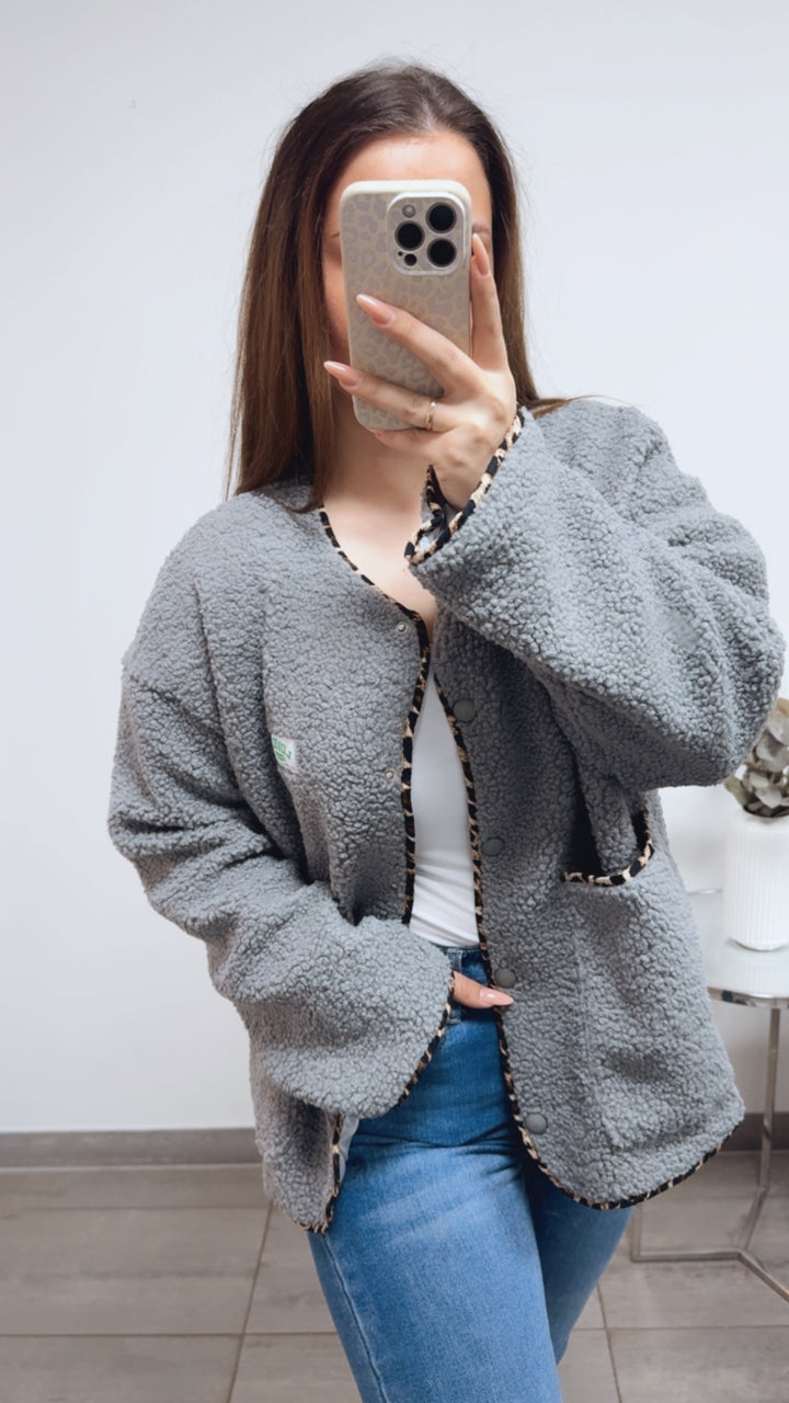 TEDDY Jacke " Lovely " / grau Art. 13823