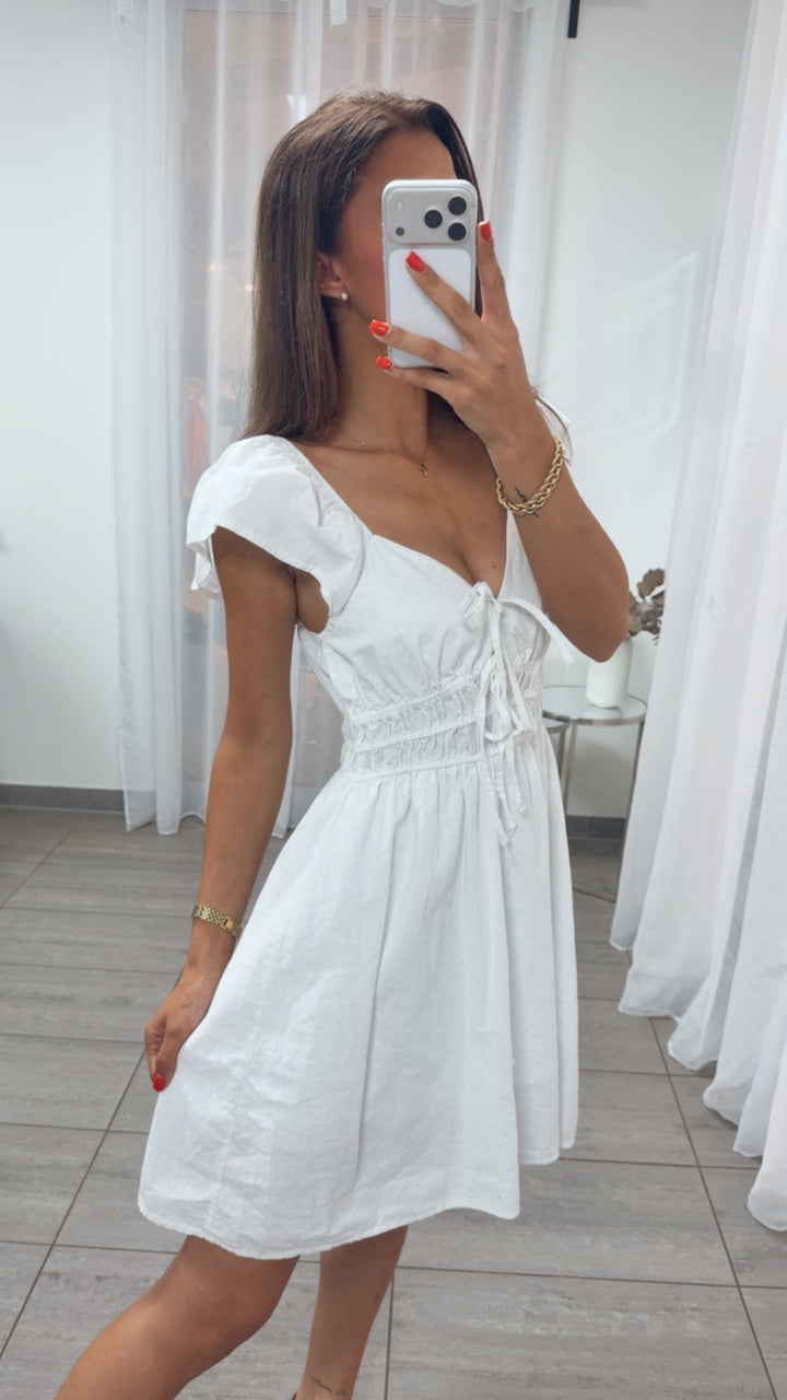 Off - shoulder Kleid " Summer Breeze " / weiss Art. 15513
