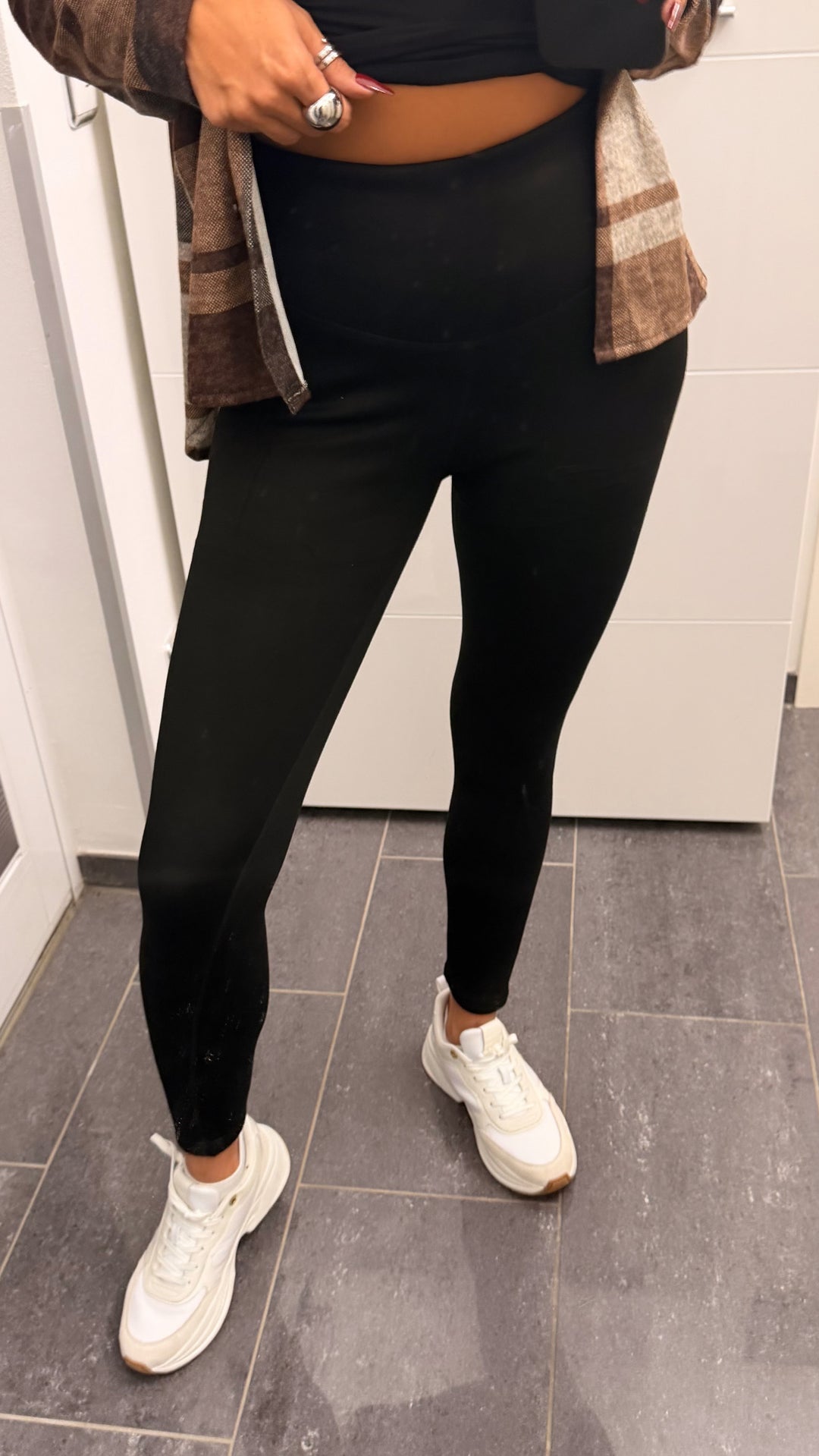 Thermo Leggings mit Fleece Innenfutter " Z8612 " / schwarz Art. 16638