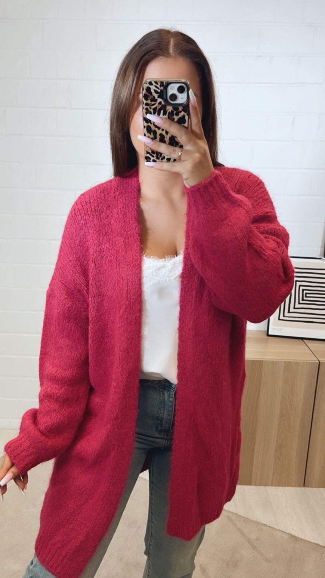 Kuscheliger Cardigan / magenta Art.11293